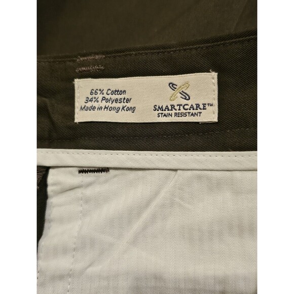 John W Nordstrom Smart Care Stain Resistant Pleated Cuffed Pant Mens 35×29 Brown - Picture 5 of 11